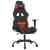 Scaun de gaming cu masaj/suport picioare, negru și roșu, textil GartenMobel Dekor