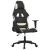 Scaun de gaming cu masaj, negru și crem, material textil GartenMobel Dekor