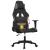 Scaun de gaming cu masaj, negru și taupe, material textil GartenMobel Dekor