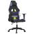 Scaun de gaming cu masaj, negru și albastru, material textil GartenMobel Dekor