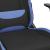 Scaun de gaming cu masaj, negru și albastru, material textil GartenMobel Dekor