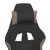 Scaun de gaming cu masaj/suport picioare, negru / taupe, textil GartenMobel Dekor