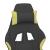 Scaun gaming masaj/suport picioare, negru/verde deschis textil GartenMobel Dekor