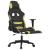 Scaun gaming masaj/suport picioare, negru/verde deschis textil GartenMobel Dekor