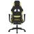 Scaun gaming masaj/suport picioare, negru/verde deschis textil GartenMobel Dekor