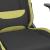 Scaun gaming masaj/suport picioare, negru/verde deschis textil GartenMobel Dekor