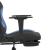 Scaun de gaming cu masaj/suport picioare, negru/albastru textil GartenMobel Dekor