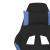 Scaun de gaming cu masaj/suport picioare, negru/albastru textil GartenMobel Dekor