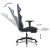 Scaun de gaming cu masaj/suport picioare, negru/albastru textil GartenMobel Dekor