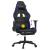 Scaun de gaming masaj/suport picioare negru/albastru piele eco GartenMobel Dekor