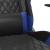 Scaun de gaming masaj/suport picioare negru/albastru piele eco GartenMobel Dekor