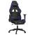 Scaun de gaming masaj/suport picioare negru/albastru piele eco GartenMobel Dekor