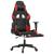 Scaun de gaming cu masaj/suport picioare, negru/roșu, piele eco GartenMobel Dekor