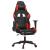Scaun de gaming cu masaj/suport picioare, negru/roșu, piele eco GartenMobel Dekor
