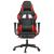 Scaun de gaming cu masaj/suport picioare, negru/roșu, piele eco GartenMobel Dekor