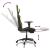 Scaun de gaming cu masaj/suport picioare negru/auriu piele eco GartenMobel Dekor