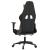 Scaun de gaming cu masaj/suport picioare negru/auriu piele eco GartenMobel Dekor