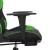 Scaun gaming de masaj/suport picioare, negru/verde, piele eco GartenMobel Dekor