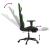 Scaun gaming de masaj/suport picioare, negru/verde, piele eco GartenMobel Dekor