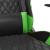 Scaun gaming de masaj/suport picioare, negru/verde, piele eco GartenMobel Dekor