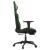 Scaun gaming de masaj/suport picioare, negru/verde, piele eco GartenMobel Dekor