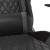 Scaun de gaming cu masaj/suport picioare, negru/gri, piele eco GartenMobel Dekor