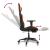 Scaun gaming masaj/suport picioare, negru/portocaliu, piele eco GartenMobel Dekor