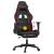 Scaun de gaming masaj/suport picioare negru/roșu vin piele eco GartenMobel Dekor