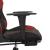 Scaun de gaming masaj/suport picioare negru/roșu vin piele eco GartenMobel Dekor