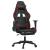 Scaun de gaming masaj/suport picioare negru/roșu vin piele eco GartenMobel Dekor