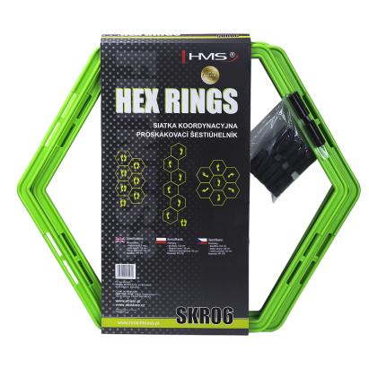 Set 6 cercuri hexagonale pentru coordonare si agilitate HMS SKR06