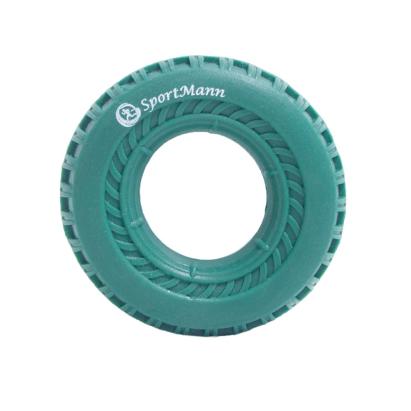 Flexor din cauciuc pentru mana 18 kgF Sportmann, verde, antialunecare