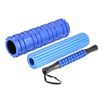 Cilindru yoga 3 în 1 HMS FS118 pentru masaj și recuperare, albastru