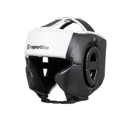 Cască de box inSPORTline Truluck negru/alb cu protecție obraz