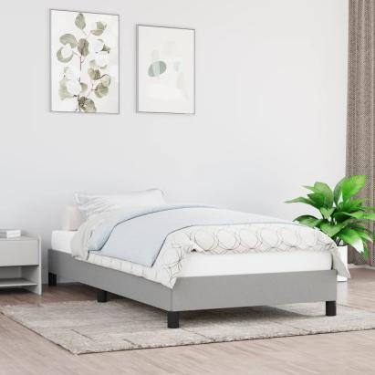 Cadru de pat fără saltea, gri deschis, 80x200 cm, textil GartenMobel Dekor