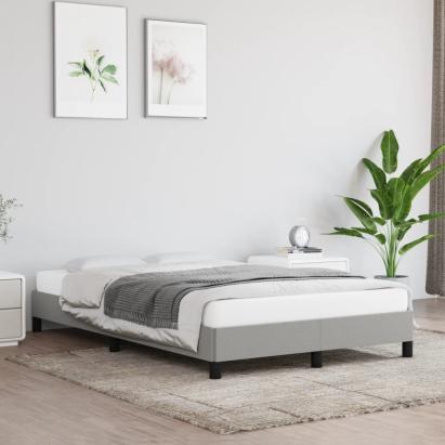 Cadru de pat fără saltea, gri deschis, 120x200 cm, textil GartenMobel Dekor