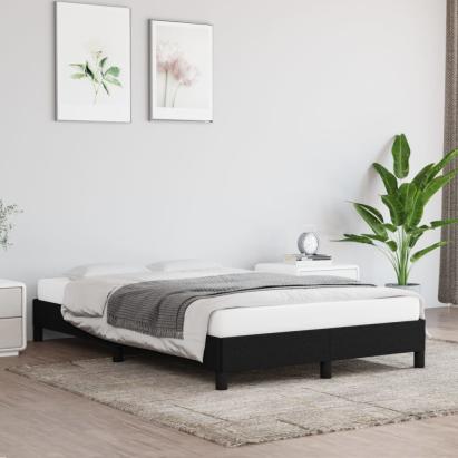 Cadru de pat fără saltea, negru, 120x200 cm, textil GartenMobel Dekor