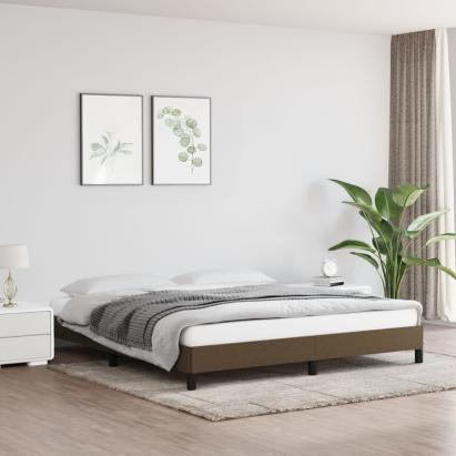 Cadru de pat fără saltea, maro închis, 180x200 cm, textil GartenMobel Dekor