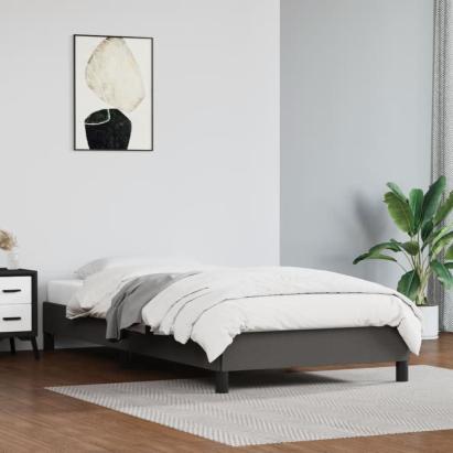 Cadru de pat, gri, 90x190 cm, piele ecologică GartenMobel Dekor