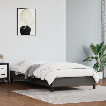 Cadru de pat, gri, 90x200 cm, piele ecologică GartenMobel Dekor