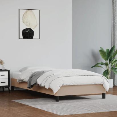 Cadru de pat, cappuccino, 100x200 cm, piele ecologică GartenMobel Dekor