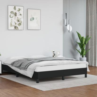 Cadru de pat, negru, 140x190 cm, piele ecologică GartenMobel Dekor