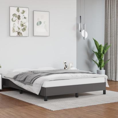Cadru de pat, gri, 140x190 cm, piele ecologică GartenMobel Dekor