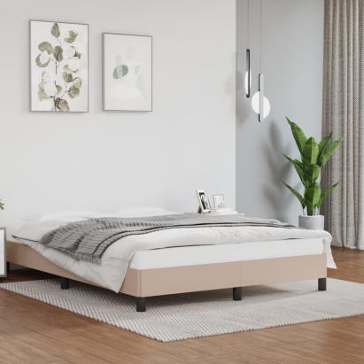 Cadru de pat, cappuccino, 140x190 cm, piele ecologică GartenMobel Dekor