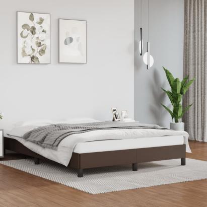 Cadru de pat, maro, 140x200 cm, piele ecologică GartenMobel Dekor
