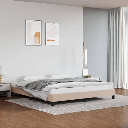Cadru de pat, cappuccino, 160x200 cm, piele ecologică GartenMobel Dekor