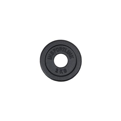 Disc greutate olimpic din fier inSPORTline Castblack 2 kg, 50 mm