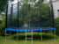 Trambulina Sportmann 366 cm cu plasa de siguranta si scarita, albastra