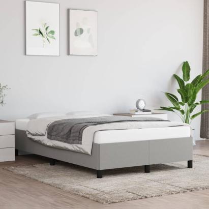 Cadru de pat fără saltea, gri deschis, 120x200 cm, textil GartenMobel Dekor