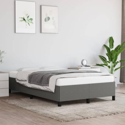Cadru de pat fără saltea, gri închis, 120x200 cm, textil GartenMobel Dekor